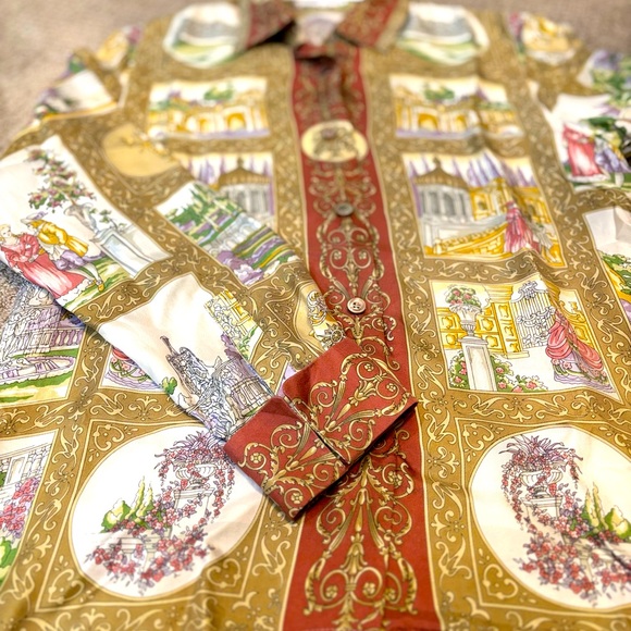 Burberry Vintage Silk Blouse SZ 9 🏰 🫅 - Picture 7 of 16